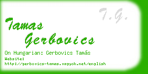 tamas gerbovics business card