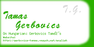 tamas gerbovics business card